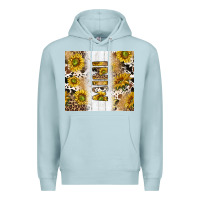 Blue Mist western mother's day mini with cowhide and sunflowers tumbler tbs Premium Hoodie - TumblerDesignByShophia