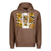 Chestnut western mother's day mini with cowhide and sunflowers tumbler tbs Premium Hoodie - TumblerDesignByShophia