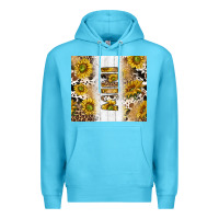 Ocean Blue western mother's day mini with cowhide and sunflowers tumbler tbs Premium Hoodie - TumblerDesignByShophia