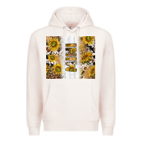 Pale Pink western mother's day mini with cowhide and sunflowers tumbler tbs Premium Hoodie - TumblerDesignByShophia