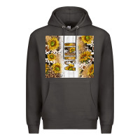 Smoke western mother's day mini with cowhide and sunflowers tumbler tbs Premium Hoodie - TumblerDesignByShophia