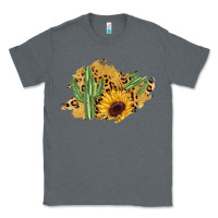 Charcoal Heather cactus leopard sunflower glitter  patch Classic Tee - AdoDesignShop