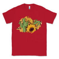 Red cactus leopard sunflower glitter  patch Classic Tee - AdoDesignShop