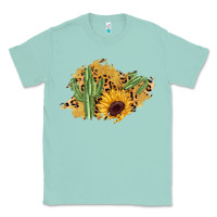 Seafoam cactus leopard sunflower glitter  patch Classic Tee - AdoDesignShop