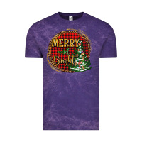 Cloud Purple merry and bright christmas tree Vintage Tee - AdoDesignShop