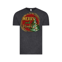 Vintage Black merry and bright christmas tree Vintage Tee - AdoDesignShop