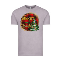 Vintage Zinc merry and bright christmas tree Vintage Tee - AdoDesignShop