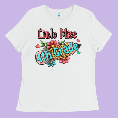 Little Miss Fourth Grade Ladies Tee Designed By Ranaportraitstore