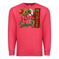 Cardinal Christmas Character Nurse Premium Sweatshirt - NancyCooperArtShop
