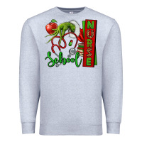 Heather Grey Christmas Character Nurse Premium Sweatshirt - NancyCooperArtShop