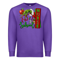 Purple Christmas Character Nurse Premium Sweatshirt - NancyCooperArtShop