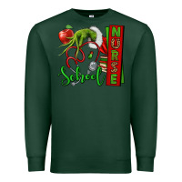 Sports Green Christmas Character Nurse Premium Sweatshirt - NancyCooperArtShop