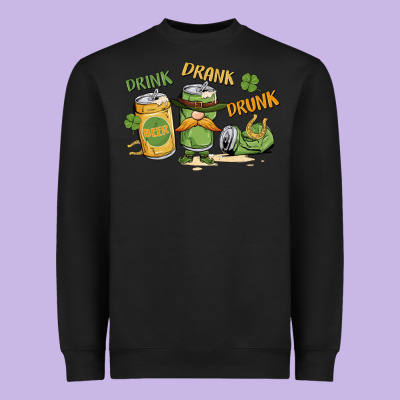 Deink Drank Drunk St. Patrick's Day Heavyweight Sweatshirt Designed By Maliassmallbusiness