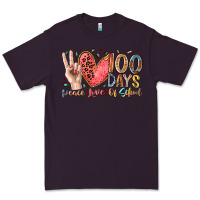 Plum peace love 100 days of school Premium Tee - RacoonDesign