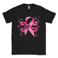 Black breast cancer ribbon  butterfly Classic Tee - MaliasSmallBusiness