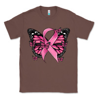 Chestnut breast cancer ribbon  butterfly Classic Tee - MaliasSmallBusiness