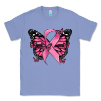 Colony Blue breast cancer ribbon  butterfly Classic Tee - MaliasSmallBusiness