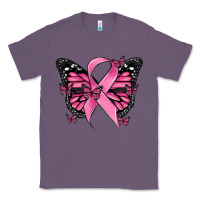 Lavender breast cancer ribbon  butterfly Classic Tee - MaliasSmallBusiness