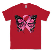 Red breast cancer ribbon  butterfly Classic Tee - MaliasSmallBusiness