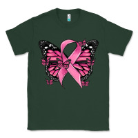 Sports Green breast cancer ribbon  butterfly Classic Tee - MaliasSmallBusiness
