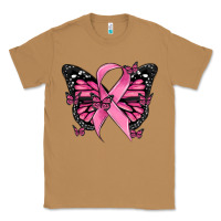 Toasted Coconut breast cancer ribbon  butterfly Classic Tee - MaliasSmallBusiness