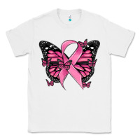 Breast Cancer Ribbon  Butterfly Classic Tee | Teevron