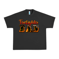 Pigment Black American Flag Firefighter Dad Urban Heavy Tee - LillyAllenDesigns
