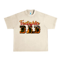 Sandshell American Flag Firefighter Dad Urban Heavy Tee - LillyAllenDesigns