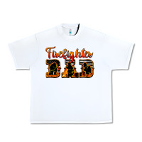White American Flag Firefighter Dad Urban Heavy Tee - LillyAllenDesigns