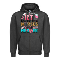 Charcoal Heather rt because nurses need heroes Zipper Hoodie - LillyAllenDesigns