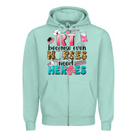 Rt Because Nurses Need Heroes Zipper Hoodie | Teevron