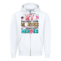 White rt because nurses need heroes Zipper Hoodie - LillyAllenDesigns