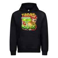 Black Tacos and margs Urban Hoodie - FaDigitalArtStudio