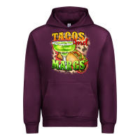Mauve Wine Tacos and margs Urban Hoodie - FaDigitalArtStudio