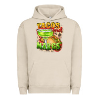 Pigment French Oak Tacos and margs Urban Hoodie - FaDigitalArtStudio