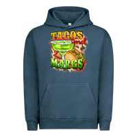 Pigment Midnight Navy Tacos and margs Urban Hoodie - FaDigitalArtStudio