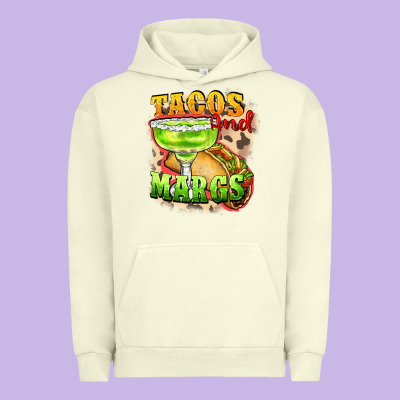 Tacos And Margs Urban Hoodie Designed By Fadigitalartstudio