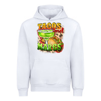 White Tacos and margs Urban Hoodie - FaDigitalArtStudio