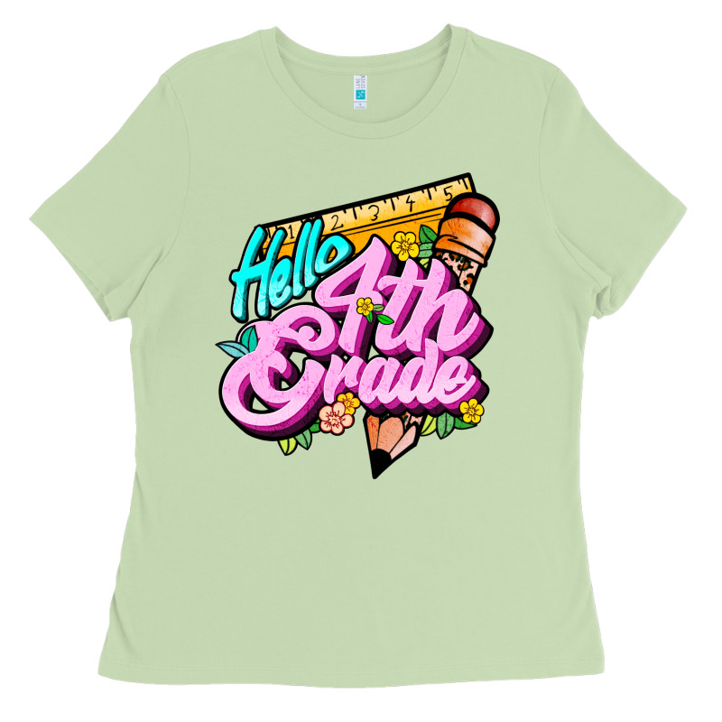 Hello 4th Grade Ladies Tee by JahusDesignShop | Teevron