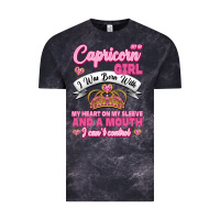 Cloud Black As A Capricorn Girl I Was Born With My Heart On My Sleeve And A Mouth Vintage Tee - Jasminsmagicworld