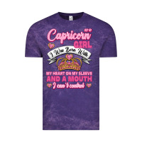 Cloud Purple As A Capricorn Girl I Was Born With My Heart On My Sleeve And A Mouth Vintage Tee - Jasminsmagicworld