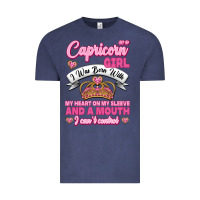 Vintage Denim As A Capricorn Girl I Was Born With My Heart On My Sleeve And A Mouth Vintage Tee - Jasminsmagicworld
