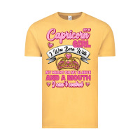 Vintage Mustard As A Capricorn Girl I Was Born With My Heart On My Sleeve And A Mouth Vintage Tee - Jasminsmagicworld