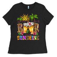 Black the only b.s. i need is beer and sunshine Ladies Tee - Zillion Design Studio
