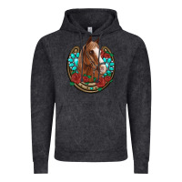 Vintage Black western horseshoe horse roses gemstone Vintage Hoodie - Artiststas