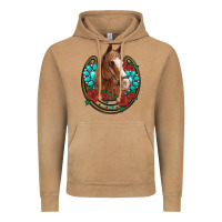 Vintage Camel western horseshoe horse roses gemstone Vintage Hoodie - Artiststas