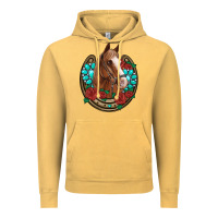 Vintage Mustard western horseshoe horse roses gemstone Vintage Hoodie - Artiststas