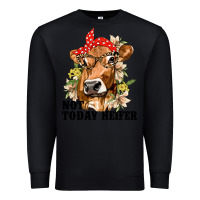 Black Cute Heifer Premium Sweatshirt - texasbilliewilder