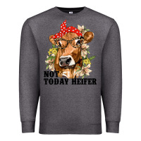 Charcoal Heather Cute Heifer Premium Sweatshirt - texasbilliewilder