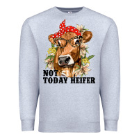 Heather Grey Cute Heifer Premium Sweatshirt - texasbilliewilder